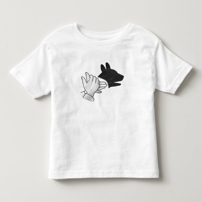 T-shirt Pour Les Tous Petits Chien Silhouette main (Devant)