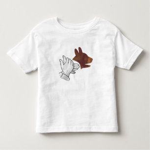 T-shirt Pour Les Tous Petits Chien Silhouette main Brown