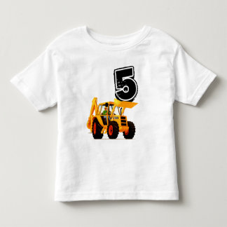 T-shirt Pour Les Tous Petits Chiffre jaune de 5e anniversaire de Custom Boy