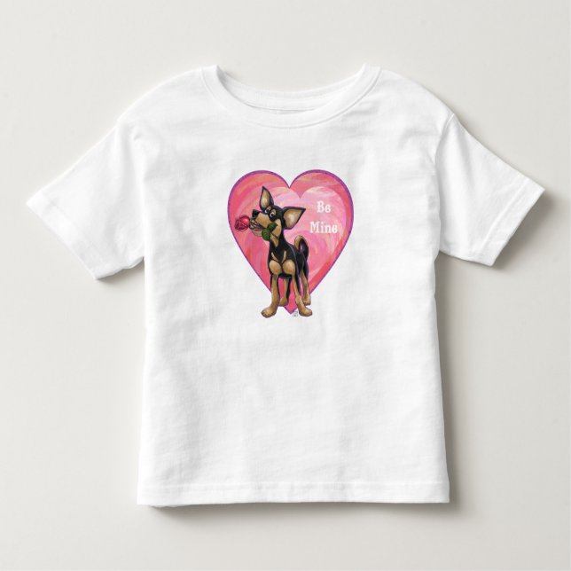 T-shirt Pour Les Tous Petits Chihuahua Saint-Valentin (Devant)
