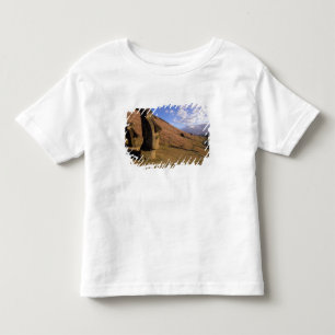T-shirt Pour Les Tous Petits Chili, Île de Pâques. Colline avec Moai