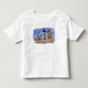 T-shirt Pour Les Tous Petits Chili, Île de Pâques. Les 15 Moais à Ahu