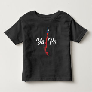 T-shirt Pour Les Tous Petits Chili Ya Po Amérique du Sud Carte du drapeau chili