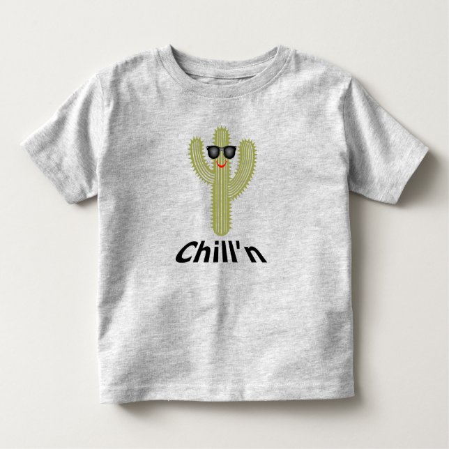 T-shirt Pour Les Tous Petits Chill'n Cactus Design - Toddler Fine Jersey T-Shir (Devant)