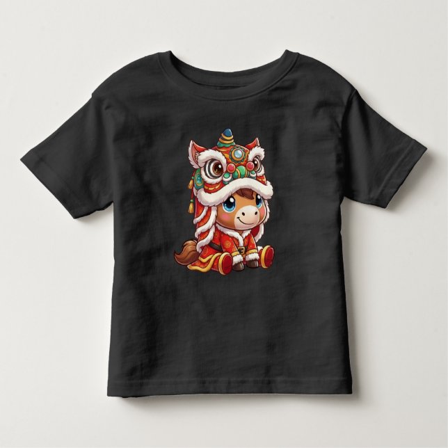 T-shirt Pour Les Tous Petits Chinese New Year Horse 2026 Zodiac (Devant)