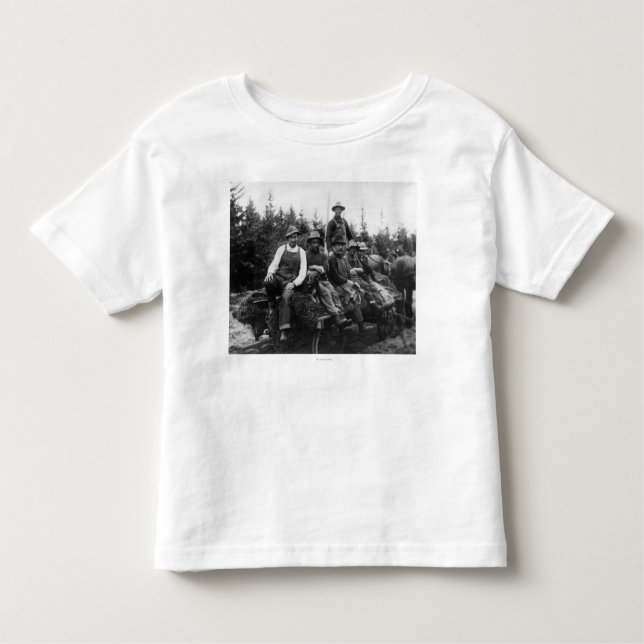 T-shirt Pour Les Tous Petits Chinook, WALogging CrewChinook, WA (Devant)