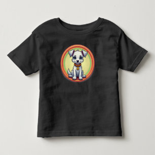 T-shirt Pour Les Tous Petits Chiot de dessin animé adorable