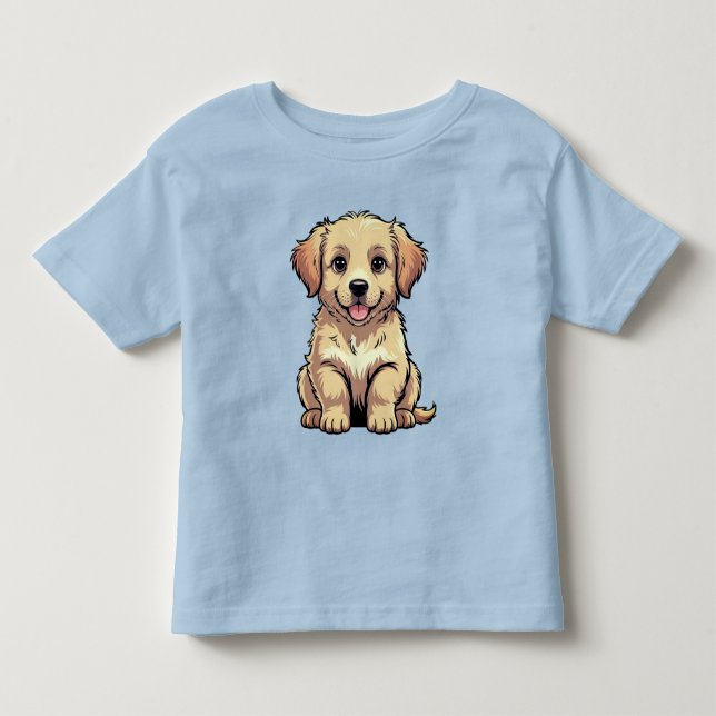 T-shirt Pour Les Tous Petits Chiots  (Devant)