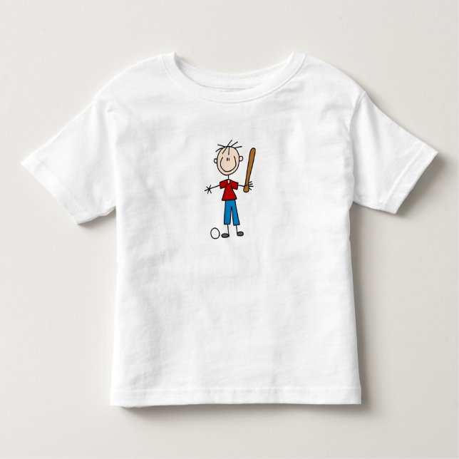 T-shirt Pour Les Tous Petits Chirte de baseball Figure Family Stick (Devant)