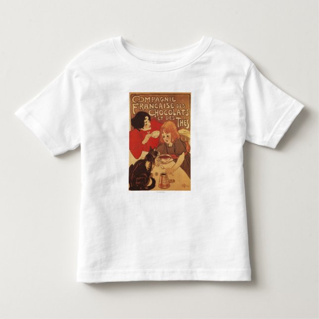 T-shirt Pour Les Tous Petits Chocolat et mère et fille du thé Co (Devant)