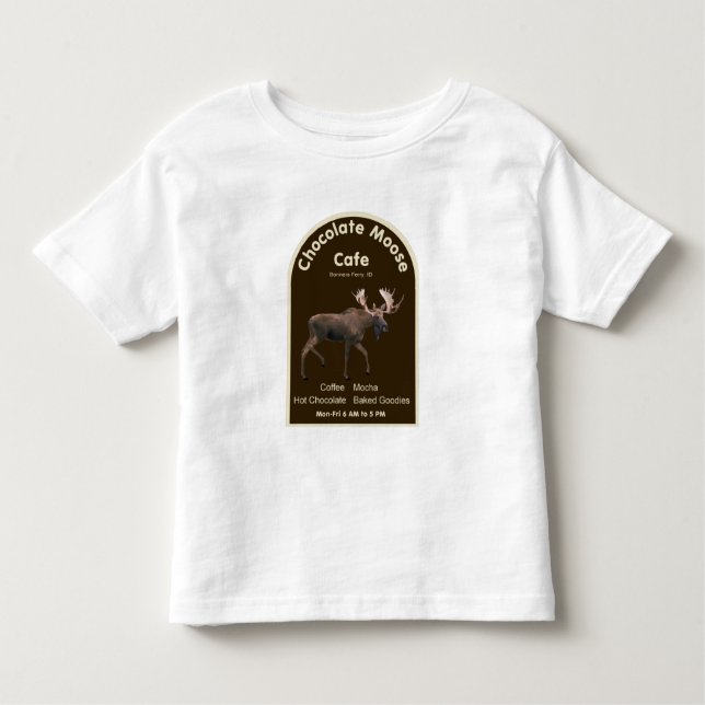 T-shirt Pour Les Tous Petits Chocolat Moose Café (Devant)