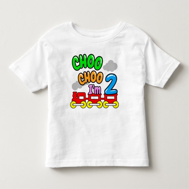 T-shirt Pour Les Tous Petits Choo Choo I'm 2 Shirt,Funny 2nd Birthday  (Devant)