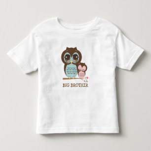 T-shirt Pour Les Tous Petits Chouette de Big Brother avec Sleepy Lil' Baby Sis