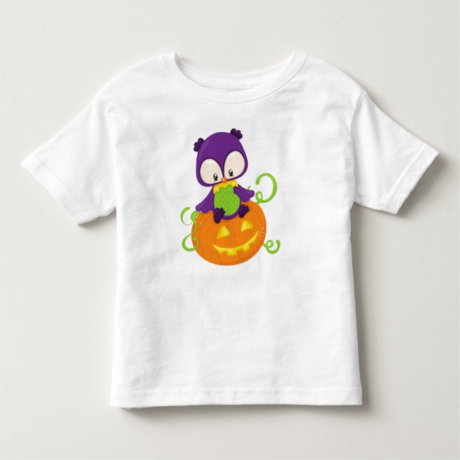 T-shirt Pour Les Tous Petits Chouette d'Halloween, Chouette mignonne, Chouette  (Devant)