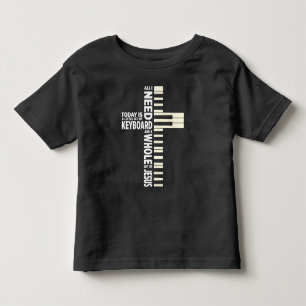 T-shirt Pour Les Tous Petits Christian Keyboard Musician Jesus Lover Band