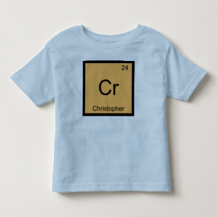 T-shirt Pour Les Tous Petits Christophe Nom Chimie Élément Tableau Périodique