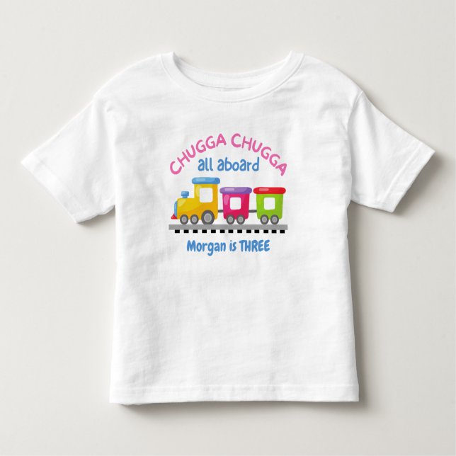 T-shirt Pour Les Tous Petits Chugga Choo Train Caricature Thématique N'Importe  (Devant)