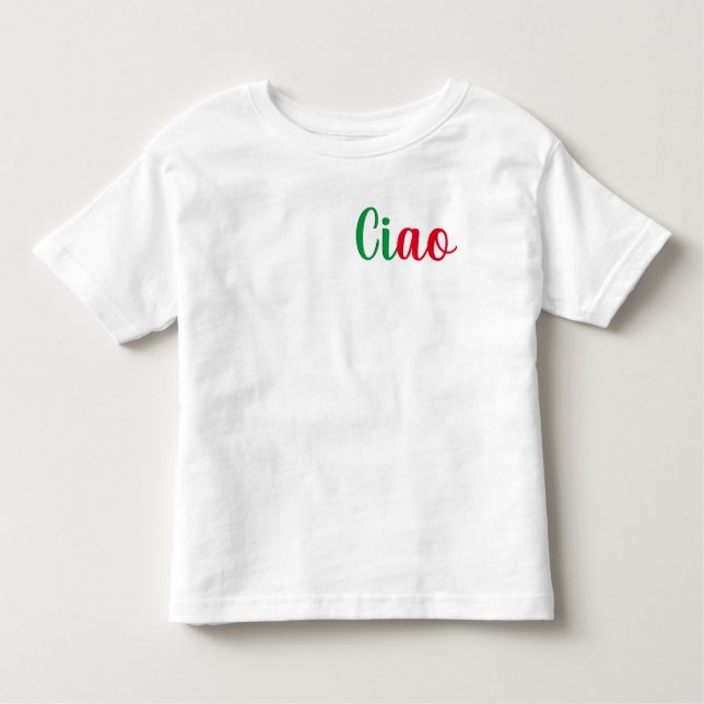 T-shirt Pour Les Tous Petits Ciao - accueil manuscrit en italien (Devant)