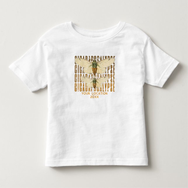 T-shirt Pour Les Tous Petits Cicada Cicadapocalypse 2024 Lieu personnalisé (Devant)