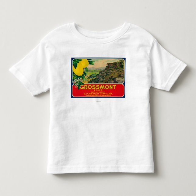 T-shirt Pour Les Tous Petits Citron LabelEl Cajon, CA de Grossmont (Devant)