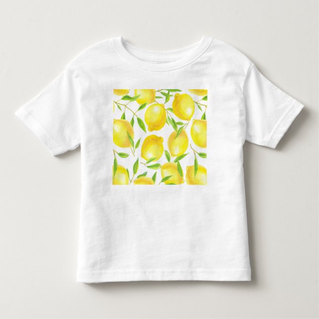 T-shirt Pour Les Tous Petits Citrons et motif feuille (Devant)