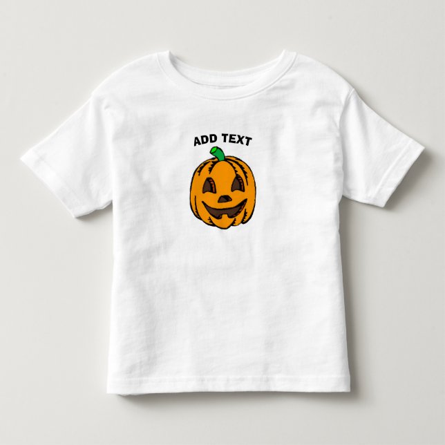 T-shirt Pour Les Tous Petits Citrouille, Jack O Latern (Devant)