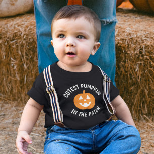 T-shirt Pour Les Tous Petits Citrouille la plus mignonne du jardin pour garçon 