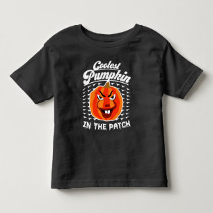 T-shirt Pour Les Tous Petits Citrouille le plus froid dans le Patch - Drôle Hal