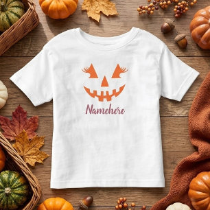 T-shirt Pour Les Tous Petits Citrouille Personnalisée Jack O Lantern Féminine H