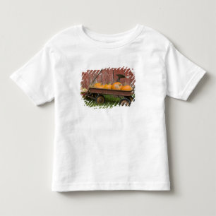 T-shirt Pour Les Tous Petits Citrouilles dans un vieux chariot