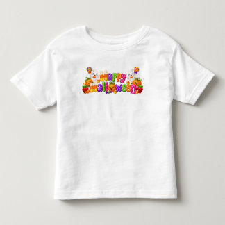 T-shirt Pour Les Tous Petits Citrouilles de Halloween Mignonnes Bonbons Colorés