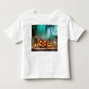 T-shirt Pour Les Tous Petits Citrouilles d'Halloween et chauves-souris
