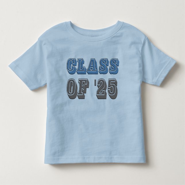 T-shirt Pour Les Tous Petits Classe bleue et grise de 2025 (Devant)