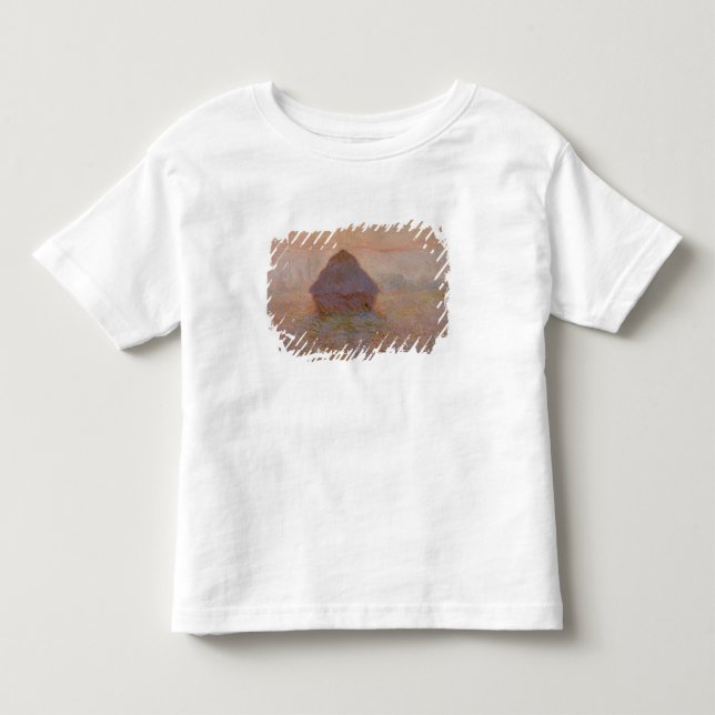 T-shirt Pour Les Tous Petits Claude Monet | Grainstack, Sun dans la brume (Devant)