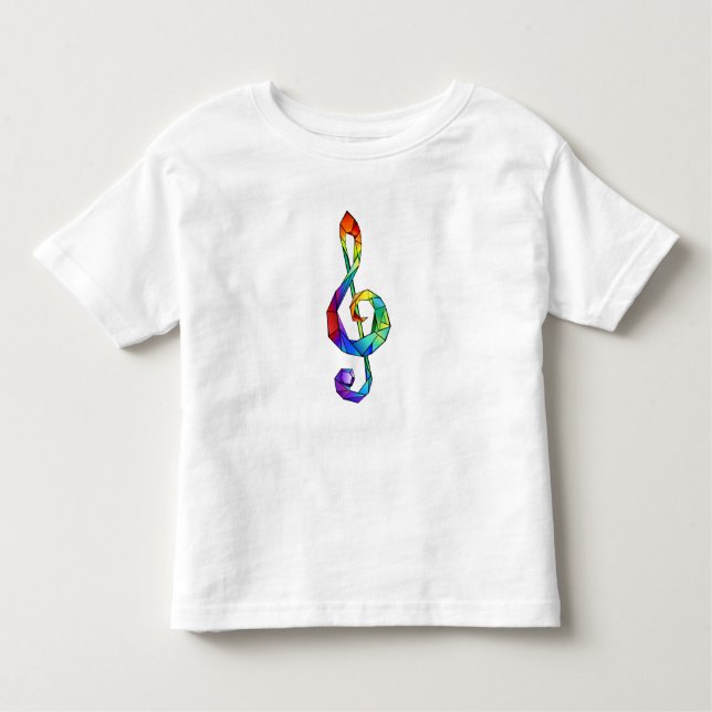 T-shirt Pour Les Tous Petits Clé de musique arc-en-ciel (Devant)