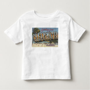 T-shirt Pour Les Tous Petits Clearwater, Floride - Scènes de grandes lettres 2