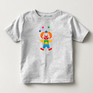 T-shirt Pour Les Tous Petits Clown joueur sautant avec des balles brillantes