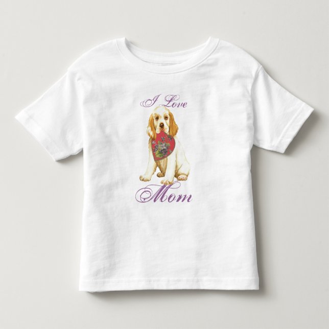 T-shirt Pour Les Tous Petits Clumber Spaniel Heart Maman (Devant)