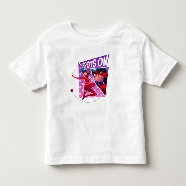 T-shirt Pour Les Tous Petits Coccinelle | Spots Sur Graphique Violet (Devant)
