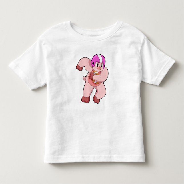 T-shirt Pour Les Tous Petits Cochon de football (Devant)