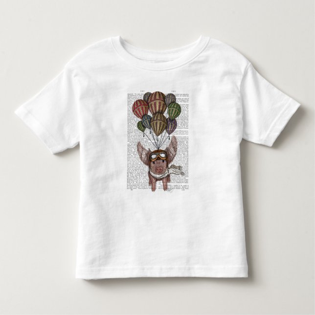 T-shirt Pour Les Tous Petits Cochon en flammes (Devant)