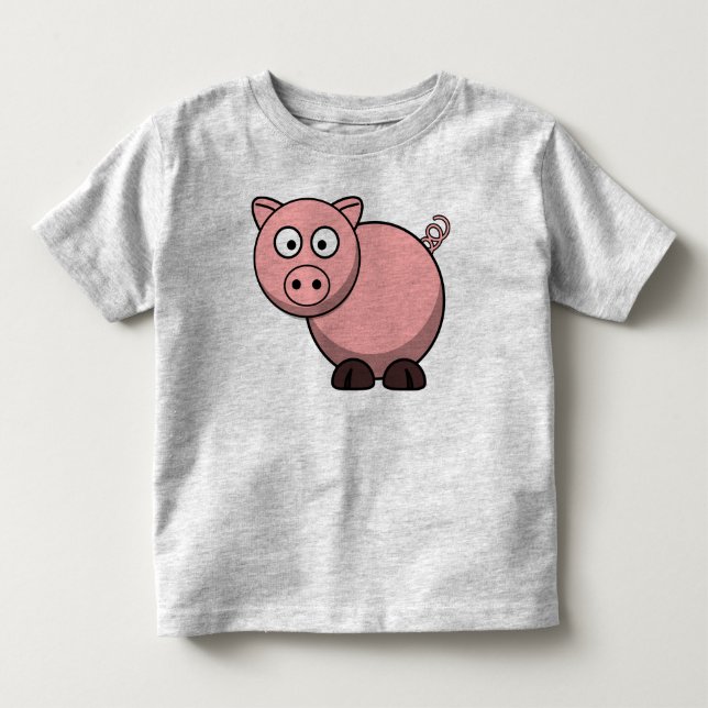 T-shirt Pour Les Tous Petits Cochon rose (Devant)