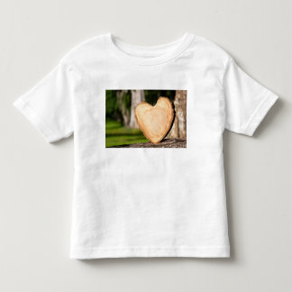 T-shirt Pour Les Tous Petits coeur en bois