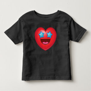 T-shirt Pour Les Tous Petits Coeur étoilé Emoji de yeux