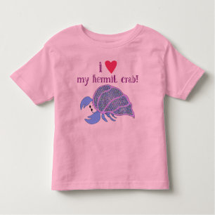 T-shirt Pour Les Tous Petits Coeur I mon bernard l'ermite