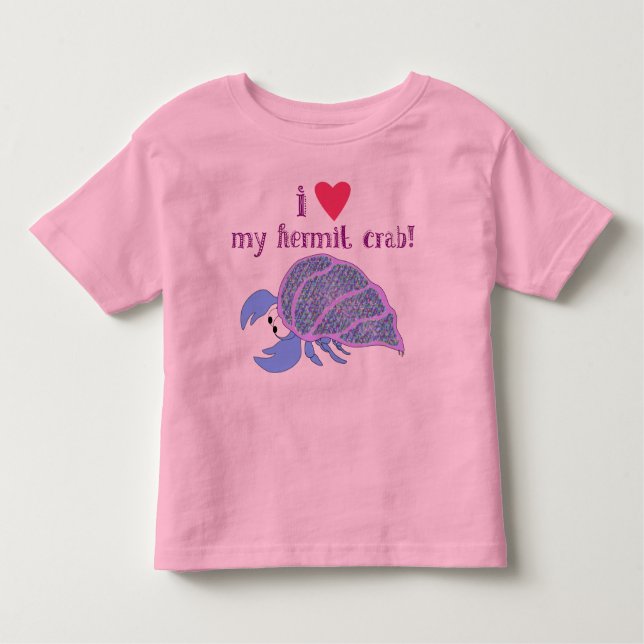 T-shirt Pour Les Tous Petits Coeur I mon bernard l'ermite (Devant)