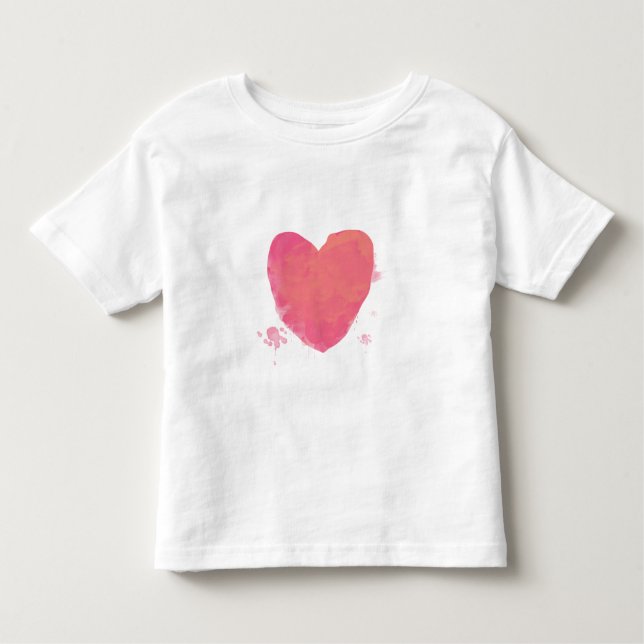 T-shirt Pour Les Tous Petits Coeur rose mou (Devant)