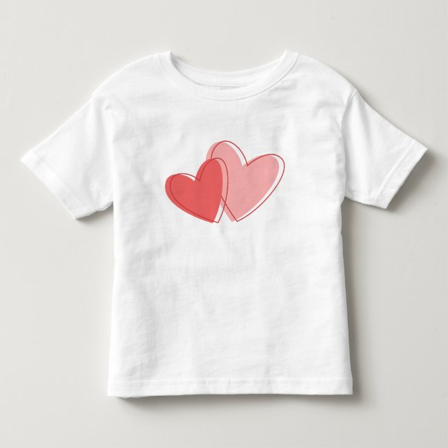 T-shirt Pour Les Tous Petits Coeurs rouges (Devant)
