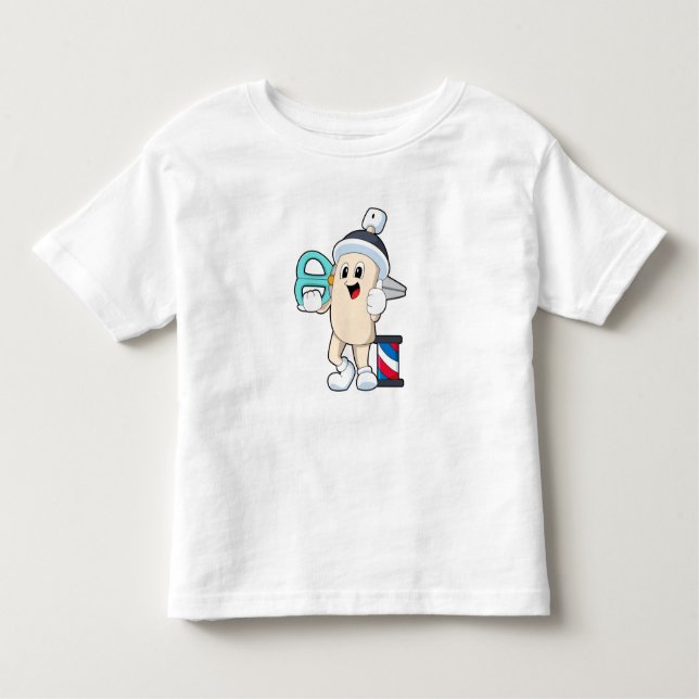 T-shirt Pour Les Tous Petits Coiffeur avec ciseaux (Devant)