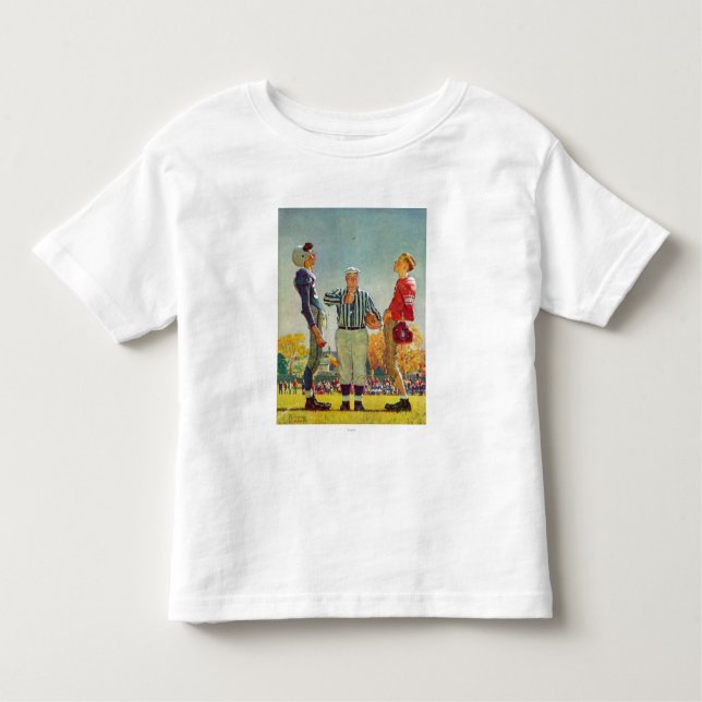 T-shirt Pour Les Tous Petits Coin Toss par Norman Rockwell (Devant)